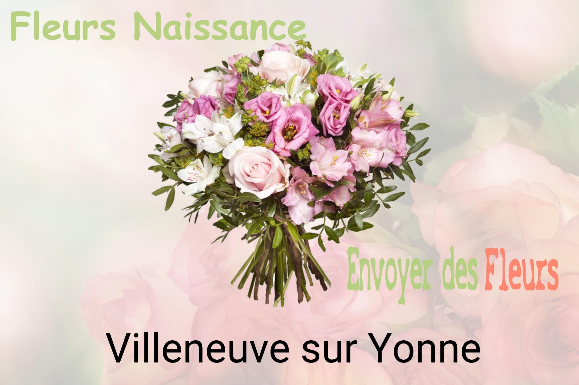 Bouquet de fleurs de naissance livré à Villeneuve-sur-Yonne
