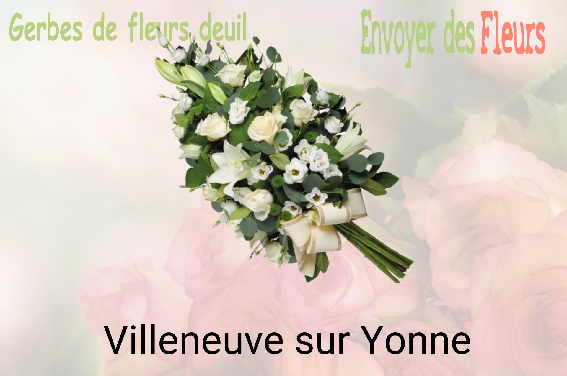 Gerbe de fleurs de deuil livrée à Villeneuve-sur-Yonne